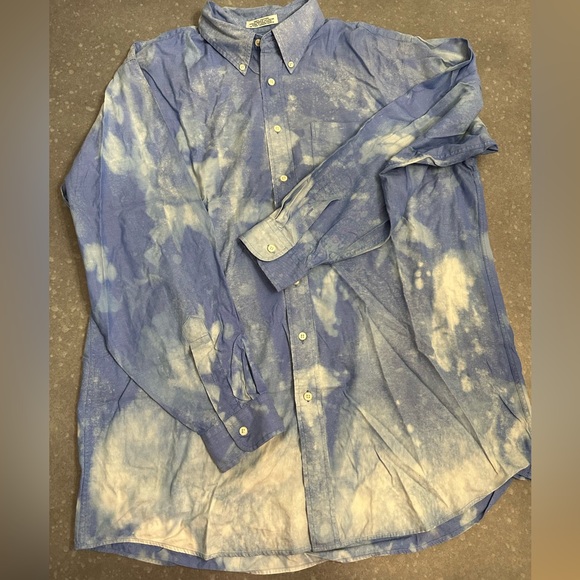 LL Bean Tie Dye Blue Men’s Shirt - Picture 2 of 7